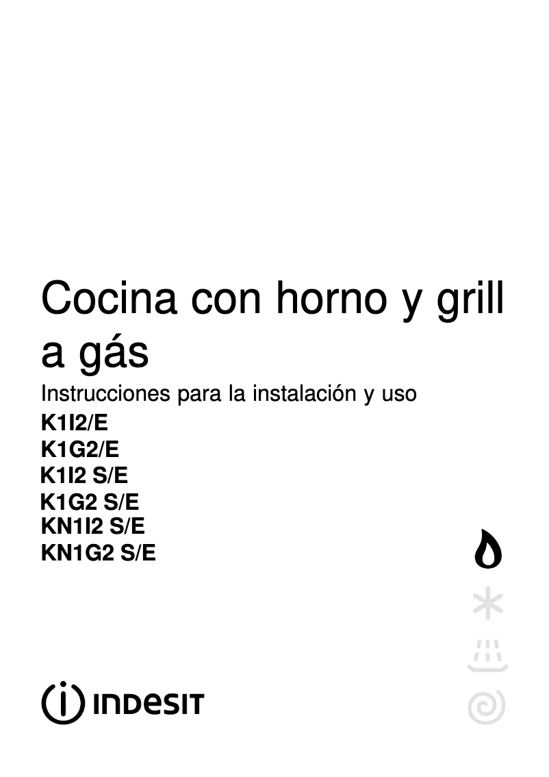 Page 1 of the manual User Manual Indesit KN1G2S(XW)/E