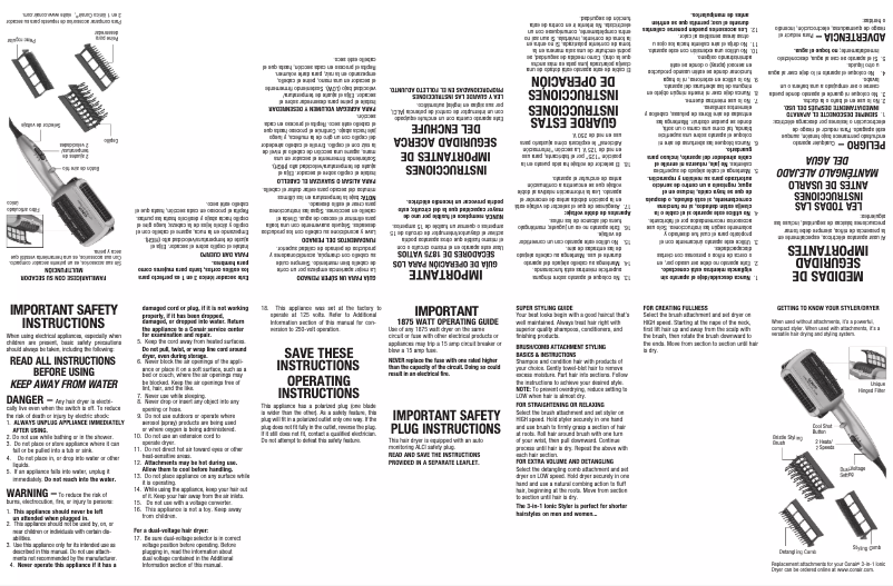 Page 1 of the manual User Manual Conair SD6RN