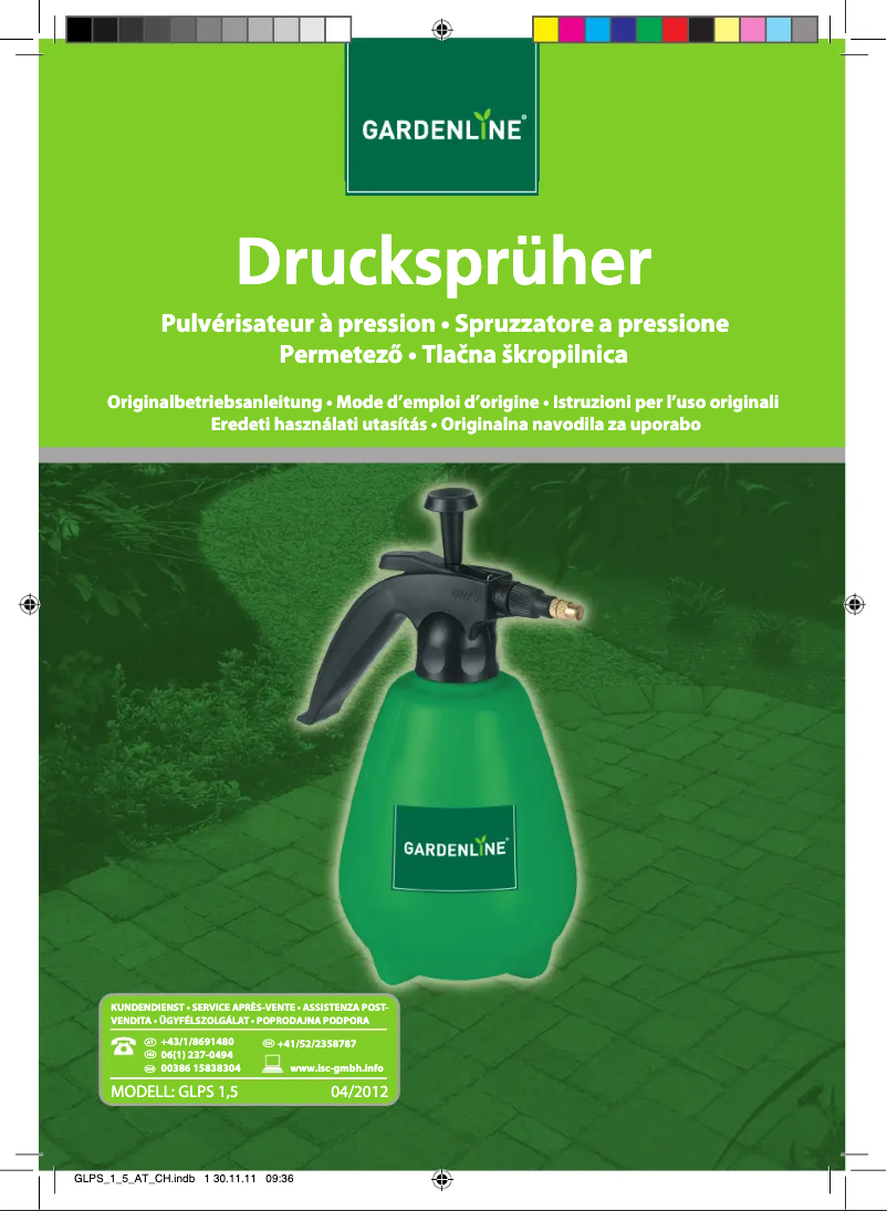 First page image of the manual for GLPS 15