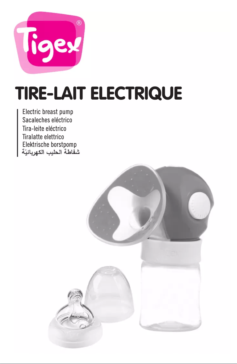 Page 1 de la notice Manuel utilisateur Tigex Tire-lait électrique