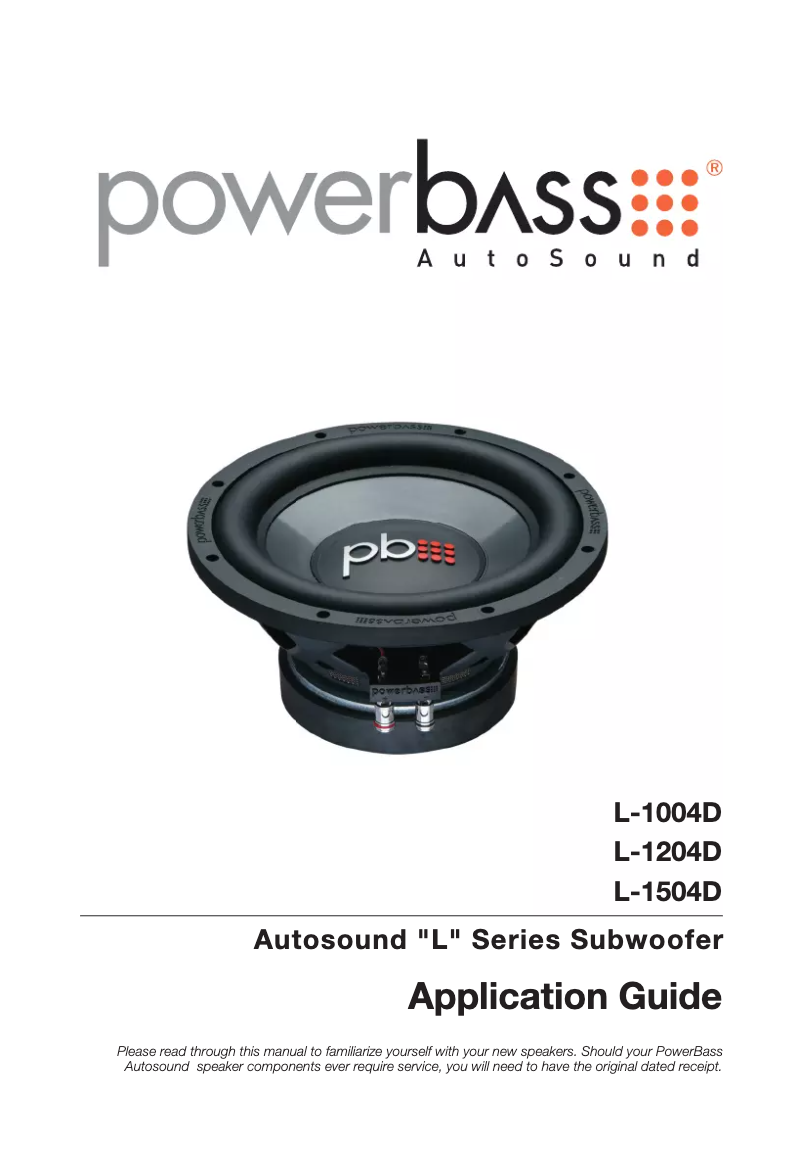 First page image of the manual for L-1004D