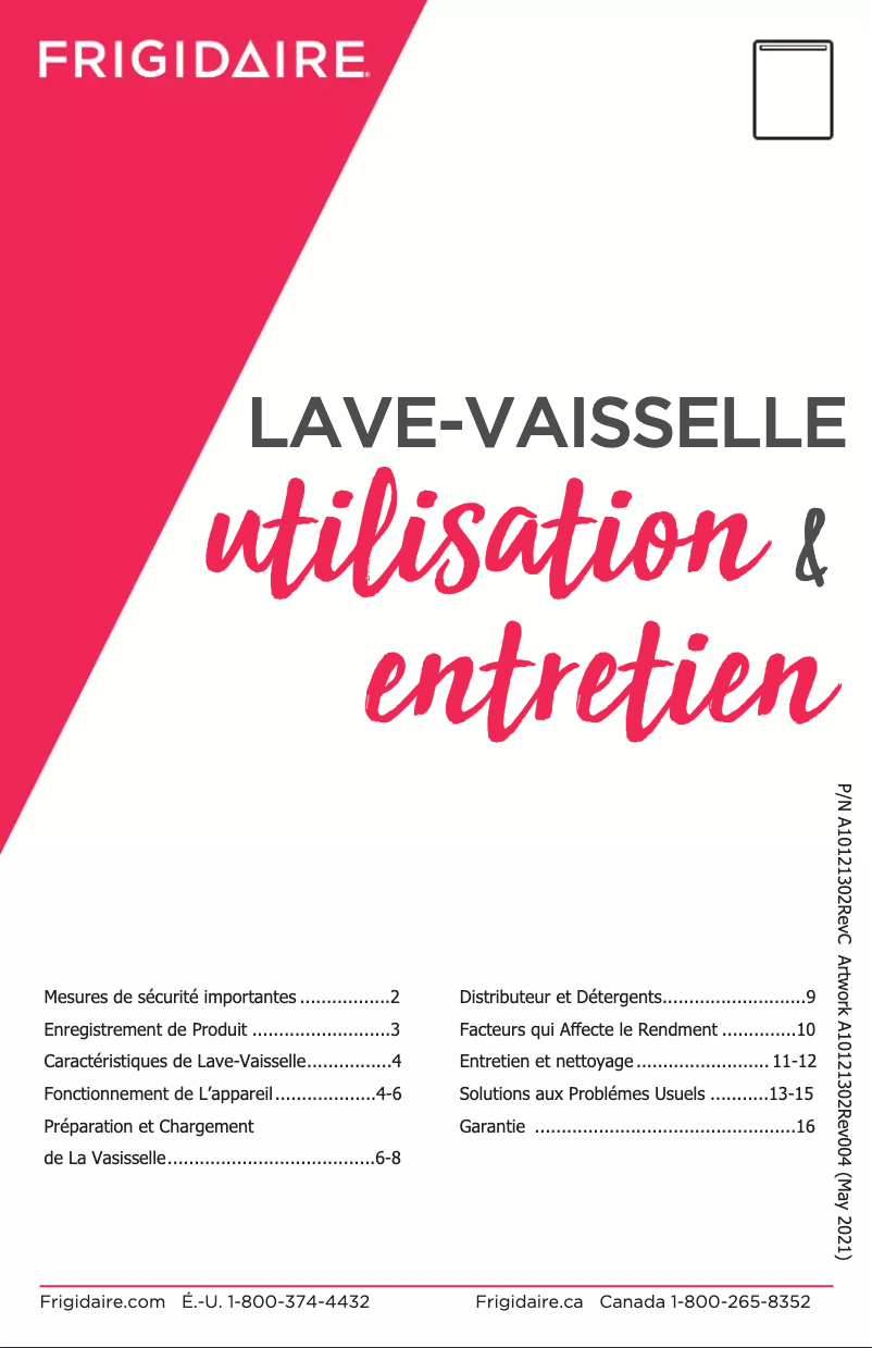 First page image of the manual for FFID2426TB