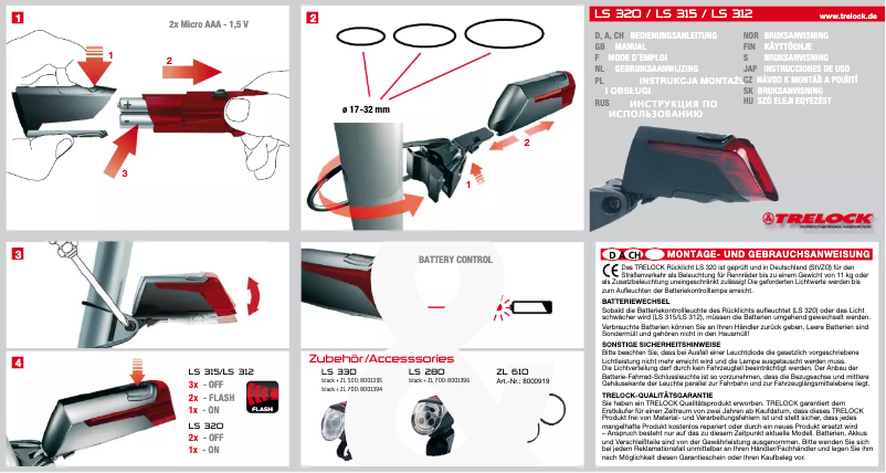 First page image of the manual for LS 315