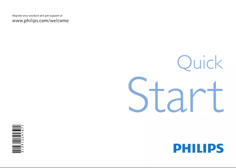 First page image of the manual for 42PFL8605