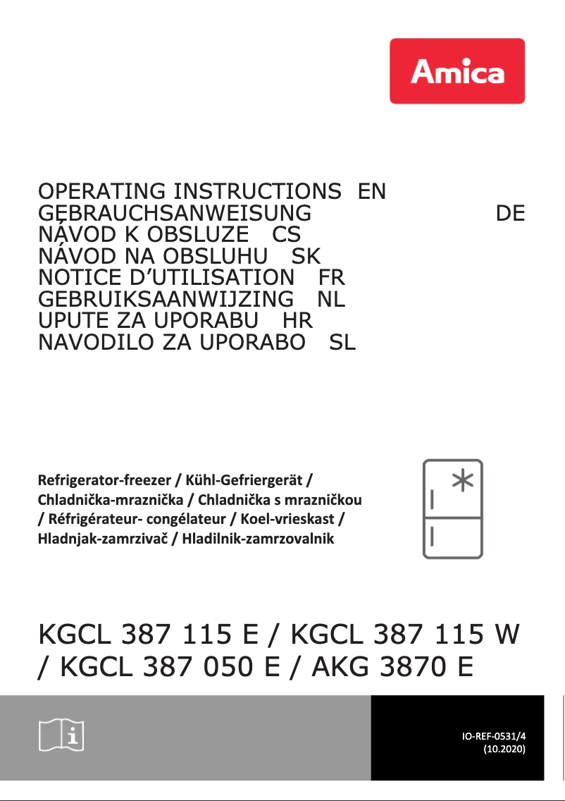 First page image of the manual for KGCL 387 115 W
