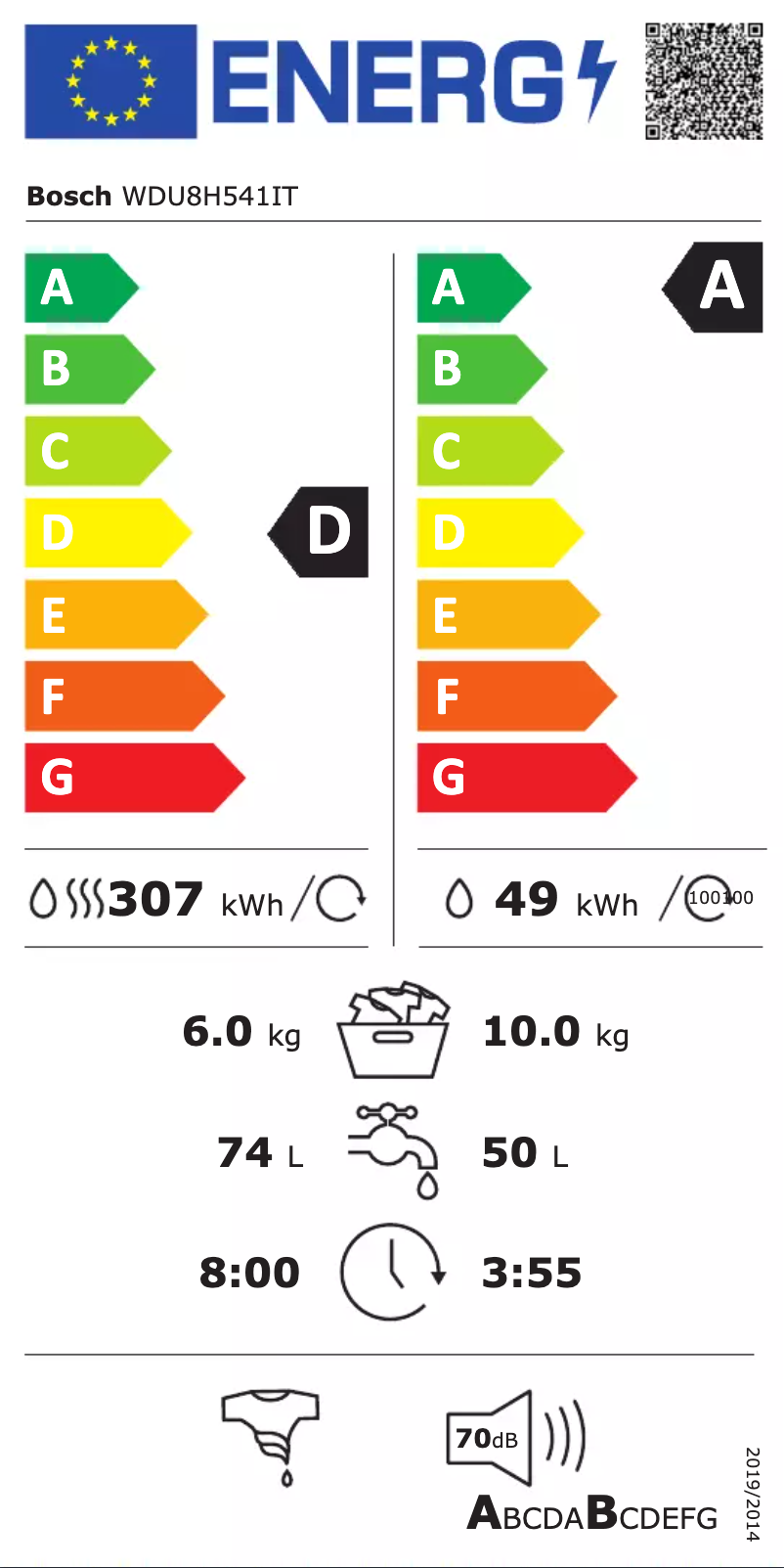 First page image of the manual for WDU8H541IT