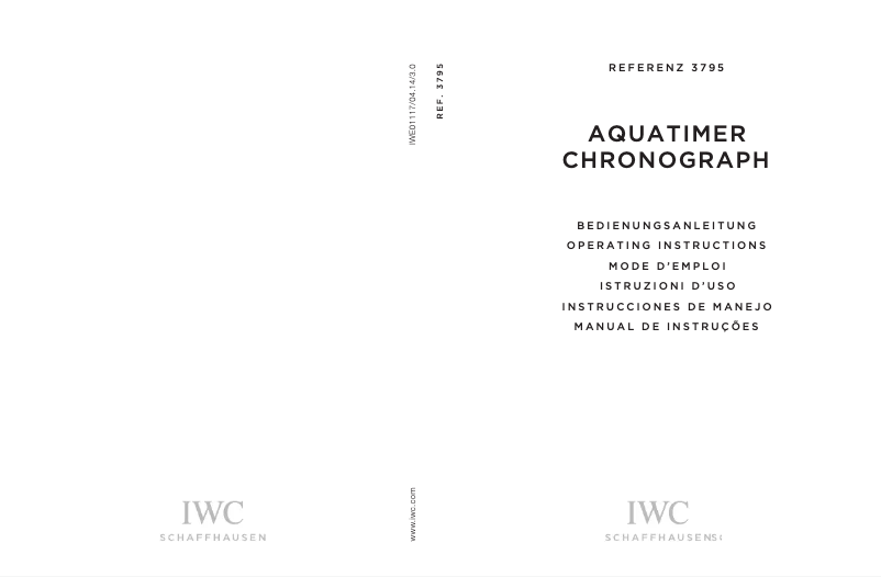 Page 1 of the manual User Manual IWC Aquatimer "Expedition Charles Darwin"