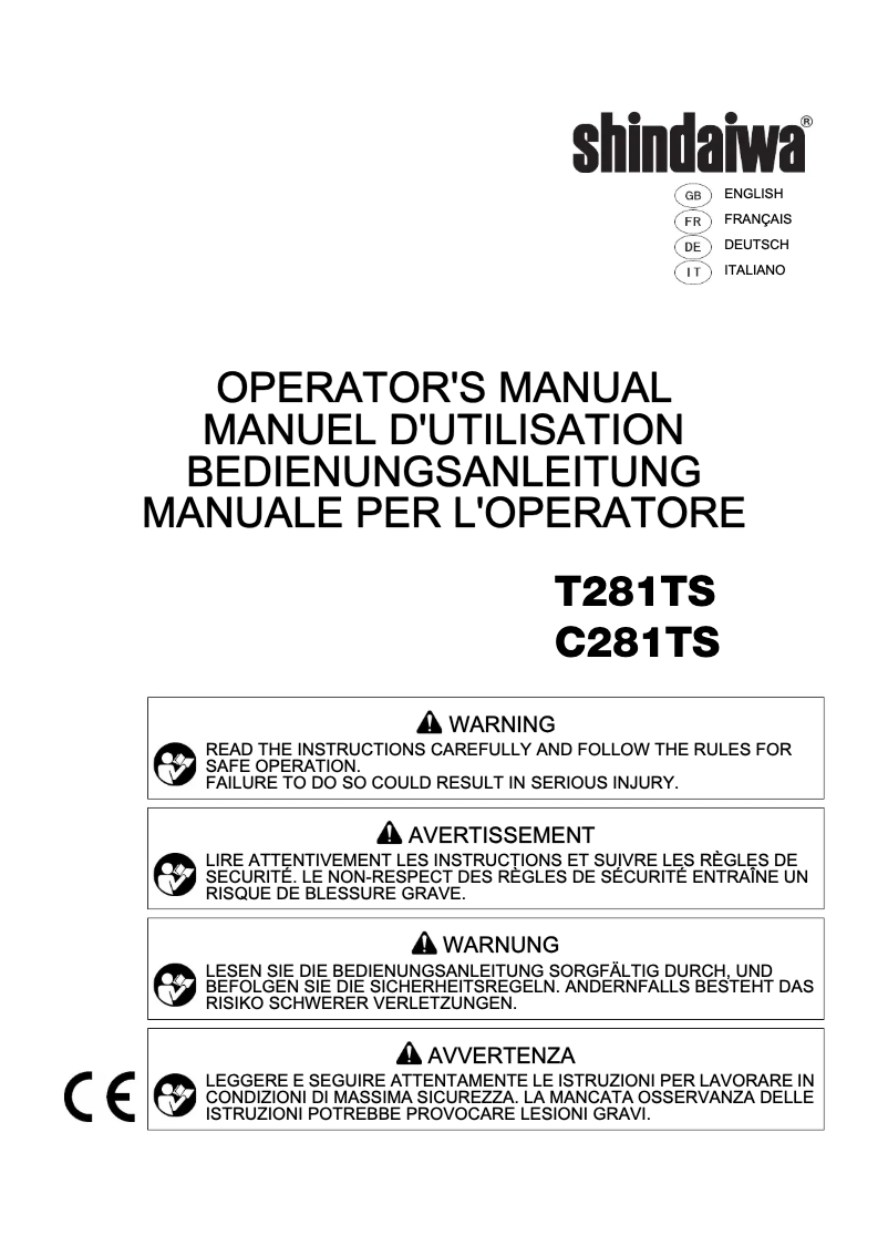 First page image of the manual for C281TS
