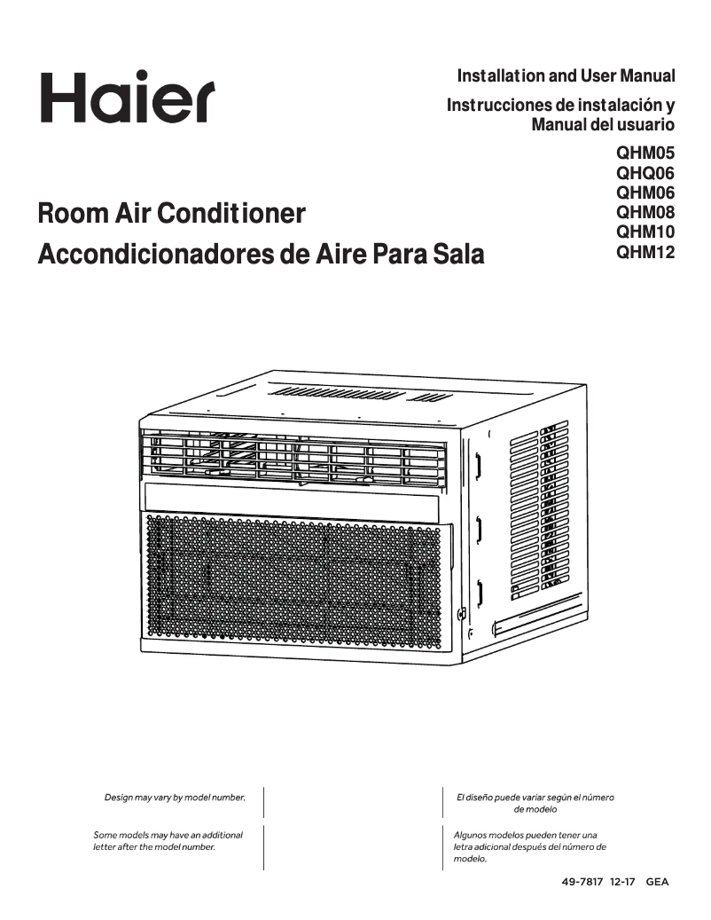 Page 1 of the manual Use and Maintenance Manual Haier QHQ06