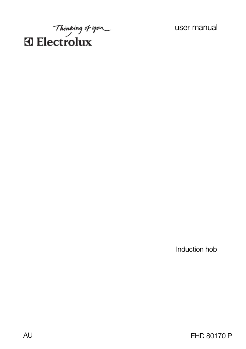 Page 1 of the manual User Manual Electrolux EHD80170P