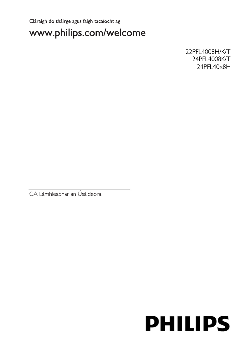 Page 1 of the manual User Manual Philips 22PFL4008K