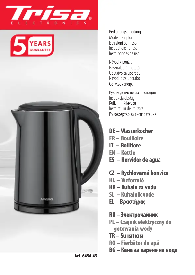 Page 1 of the manual User Manual Trisa Comfort Touch 6454.43