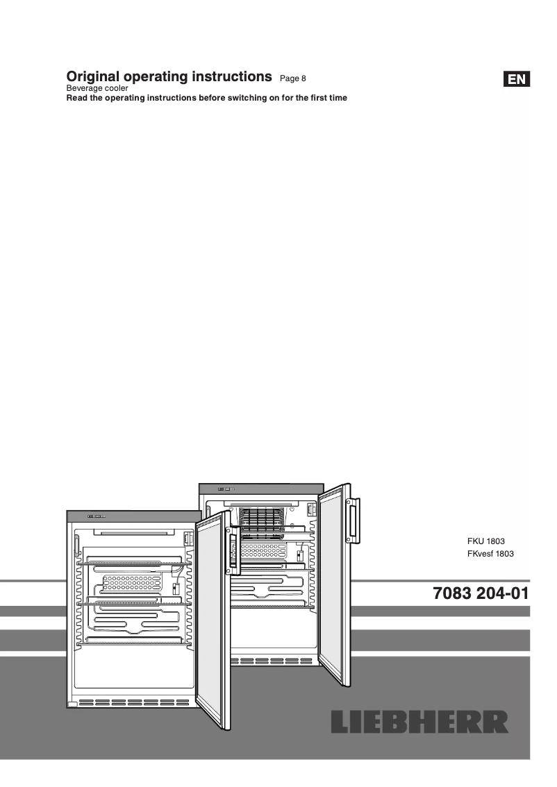 Page 1 of the manual User Manual Liebherr FKU 1803