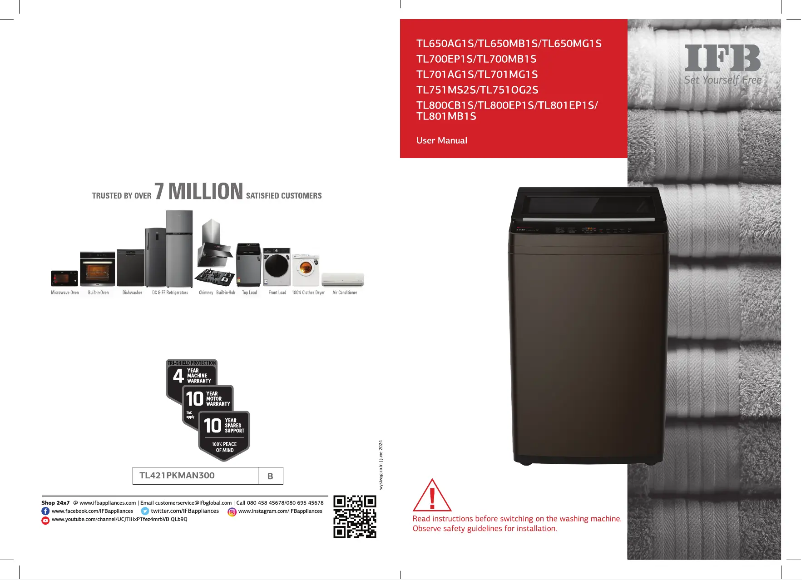 First page image of the manual for TL751OG2S