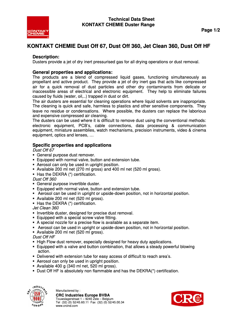 First page image of the manual for KDS67-200