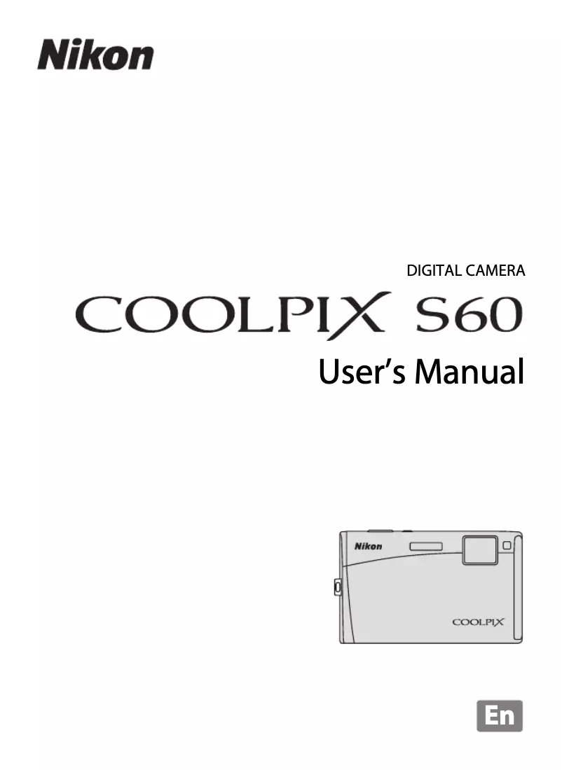 Page 1 of the manual User Manual Nikon Coolpix S60