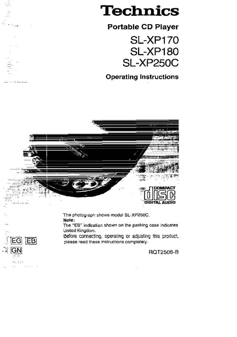 First page image of the manual for SL-XP250C