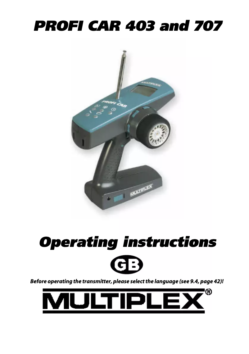 First page image of the manual for PROFI CAR 403