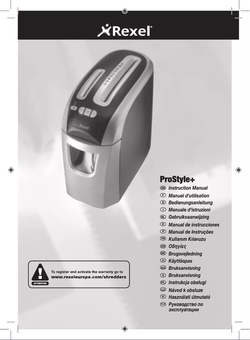 First page image of the manual for Prostyle+