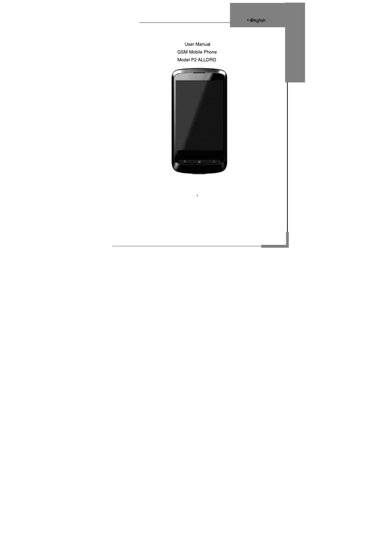 Page 1 of the manual User Manual Allview P2 Alldro