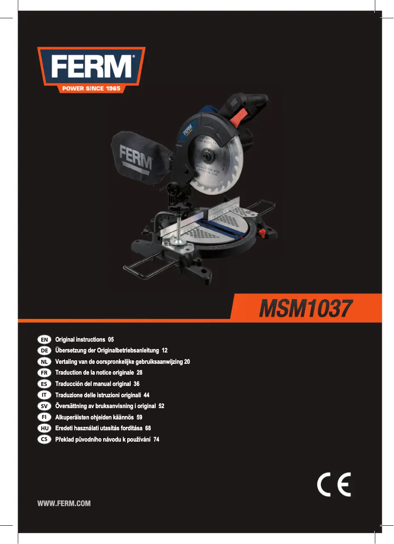 Image de la première page du manuel de l'appareil MSM1037