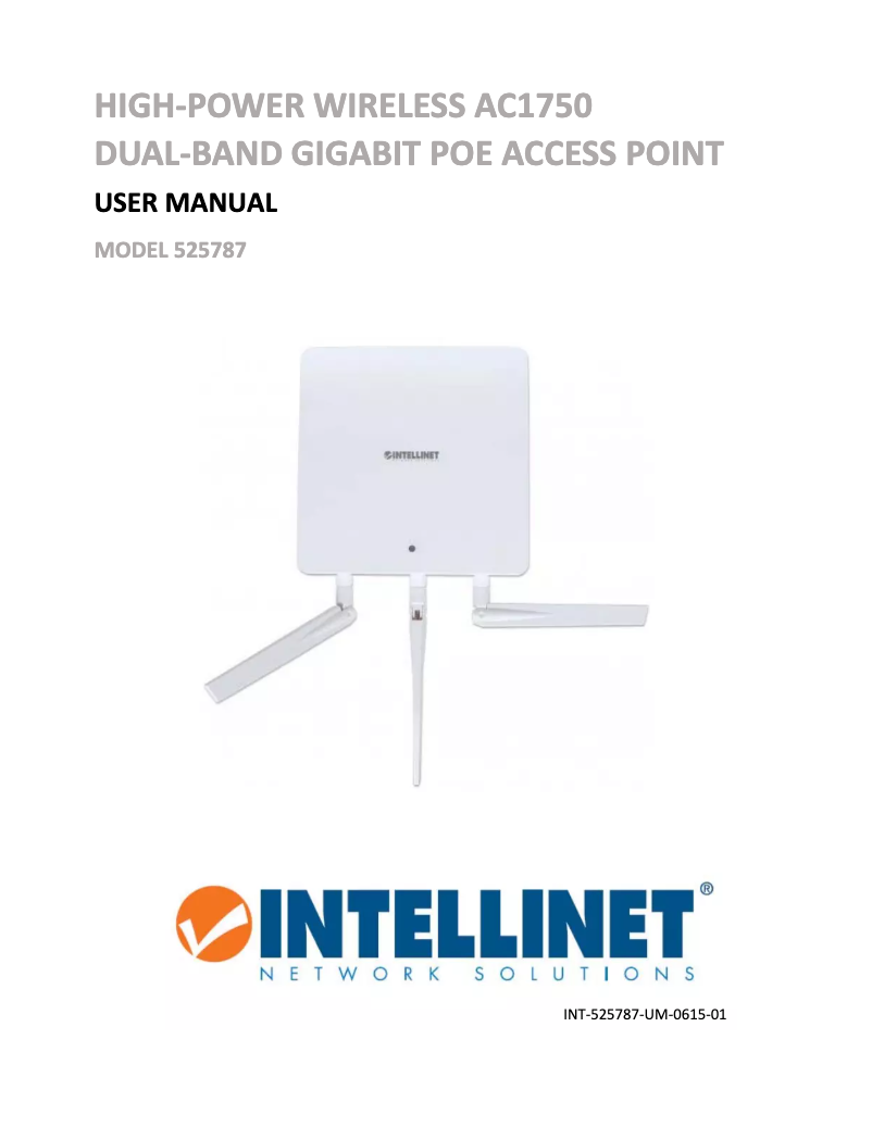 Page 1 of the manual User Manual Intellinet AC1750 (525787)