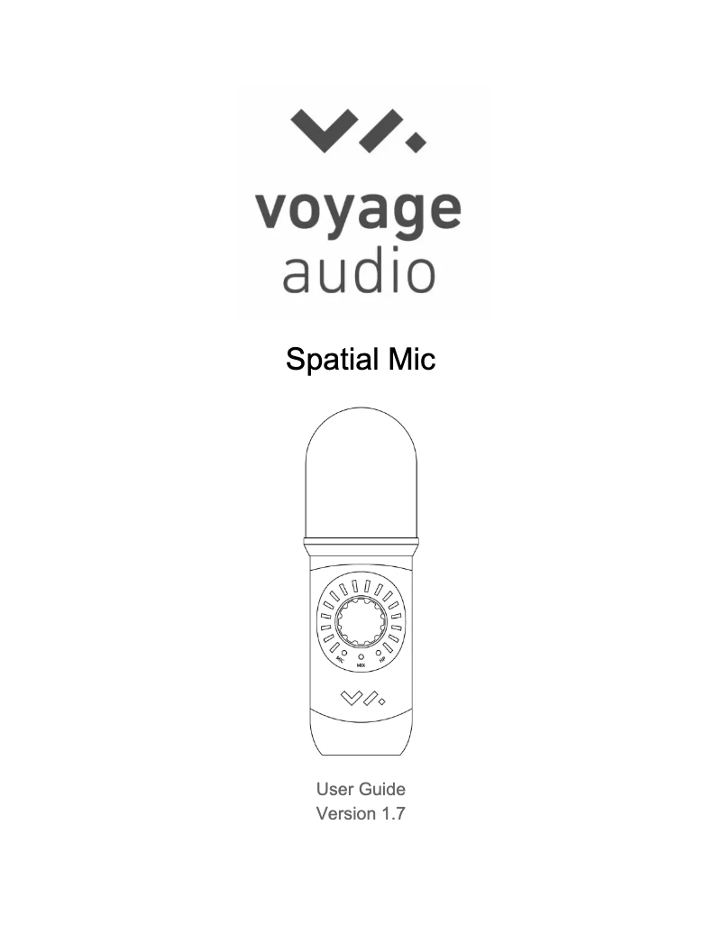 Page 1 of the manual User Manual Voyage Spatial Mic