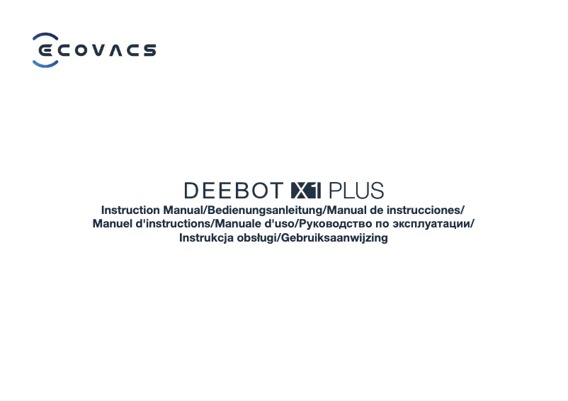 Image de la première page du manuel de l'appareil Deebot X1 Plus