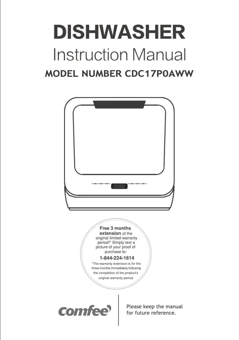 Page 1 of the manual User Manual Comfee CDC17P0AWW