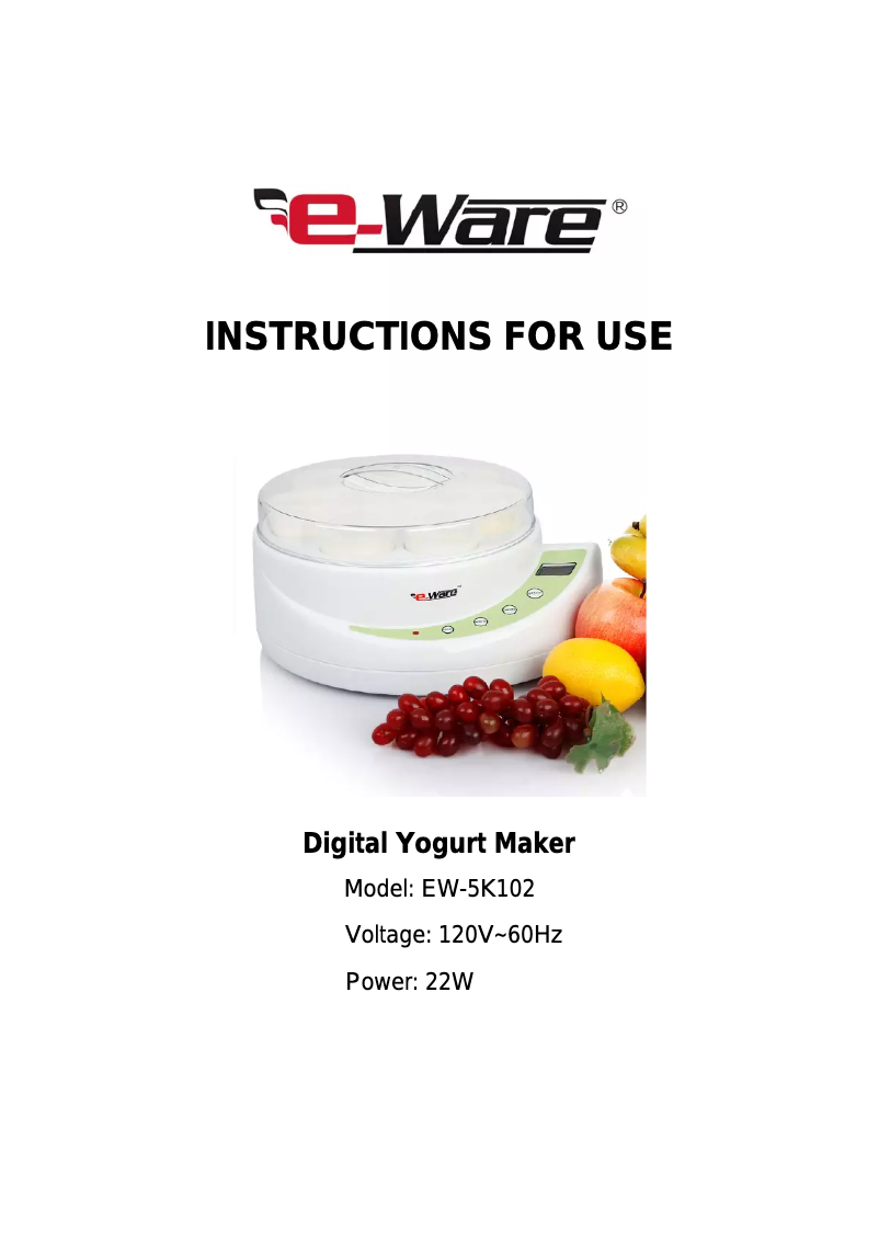 Page 1 of the manual User Manual E-Ware EW-5K102
