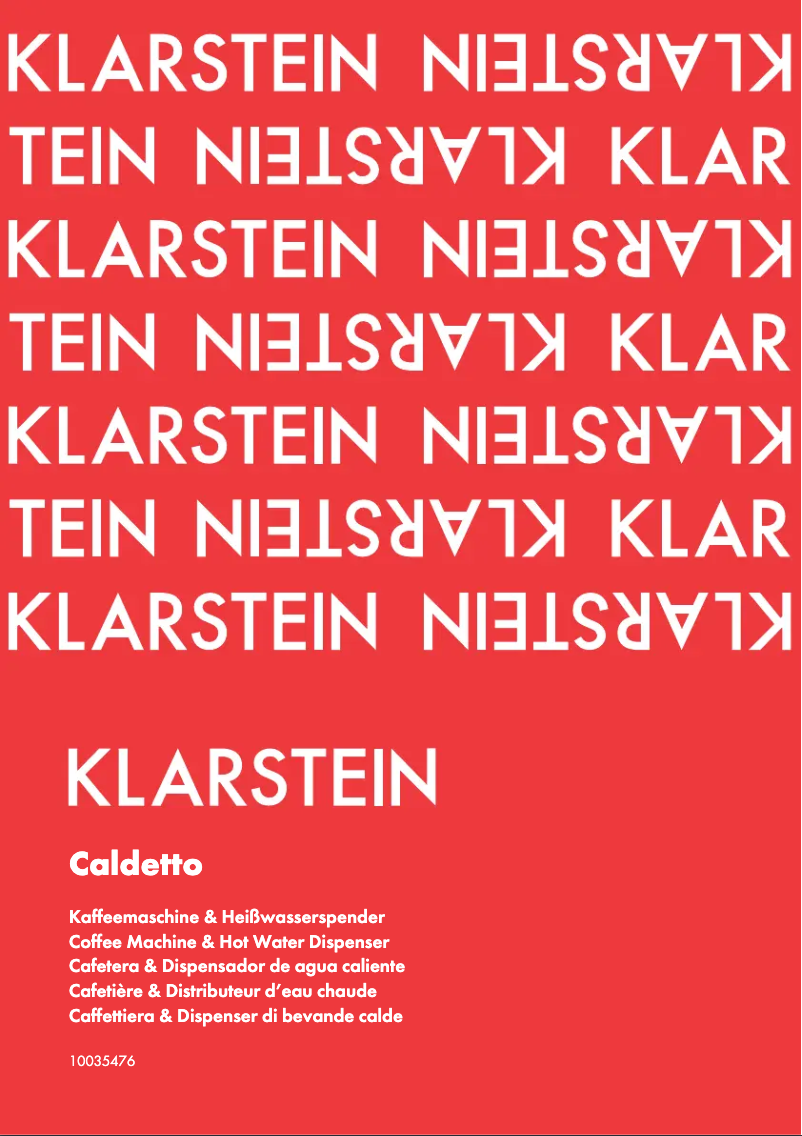 Page 1 of the manual User Manual Klarstein Caldetto