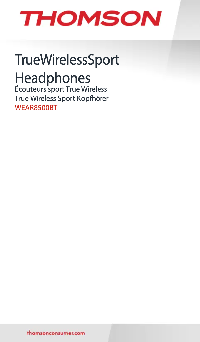 First page image of the manual for WEAR8500BT