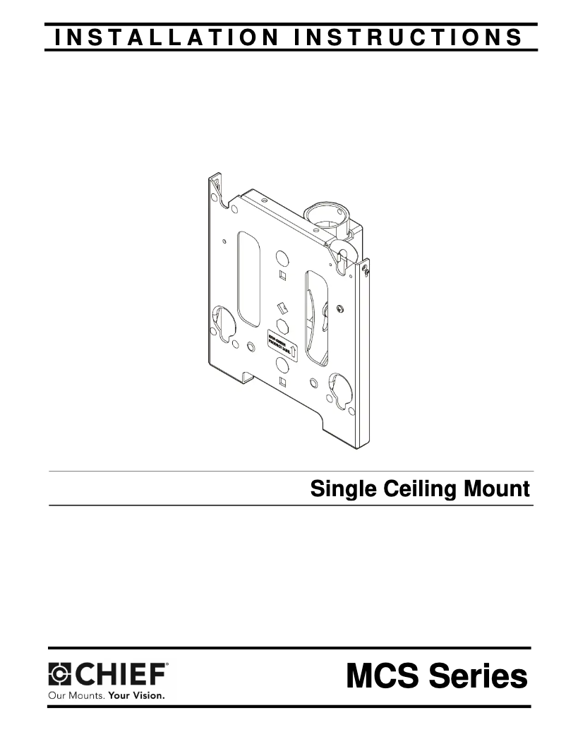 Page 1 of the manual User Manual Chief MCS6602