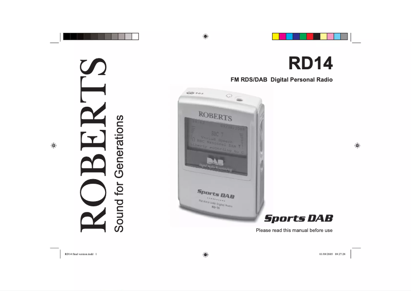 Page 1 of the manual User Manual Roberts SportsDAB RD14
