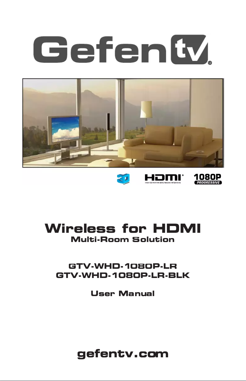 Page 1 of the manual User Manual Gefen GTV-WHD-1080P-LR-BLK