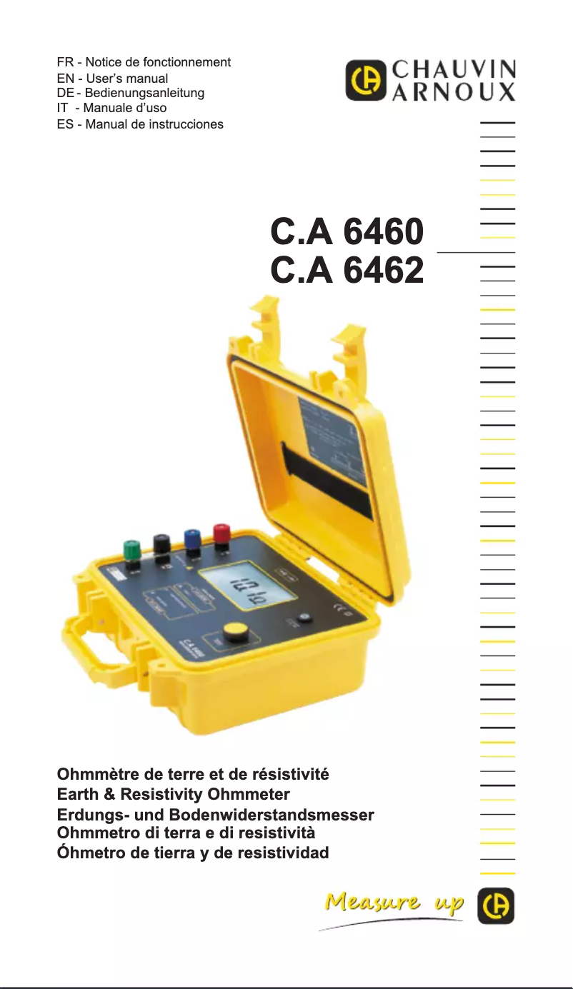 Page 1 of the manual User Manual Chauvin Arnoux C.A 6460