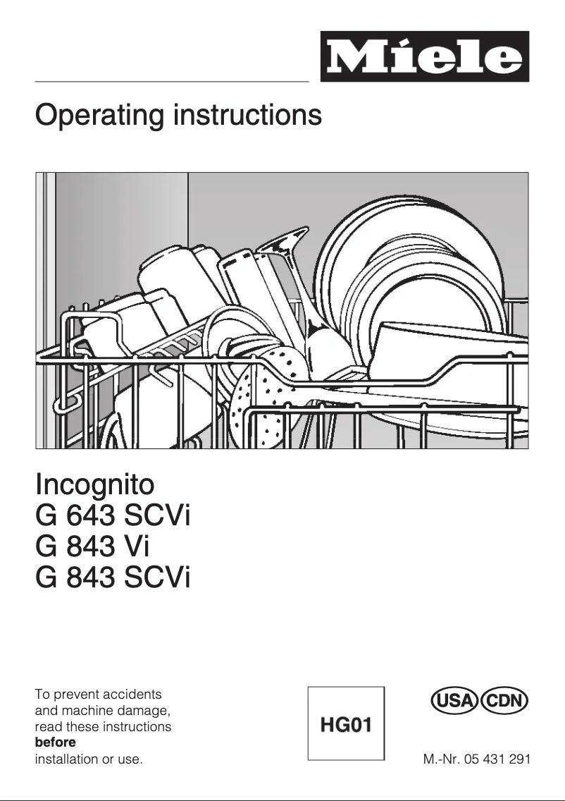 Page 1 of the manual User Manual Miele G 643