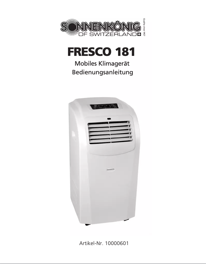 First page image of the manual for Fresco 181