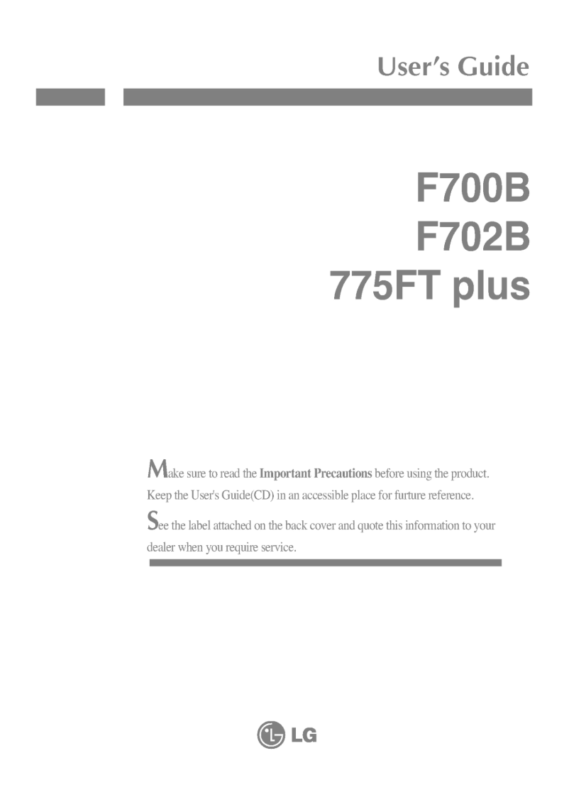 First page image of the manual for F702B