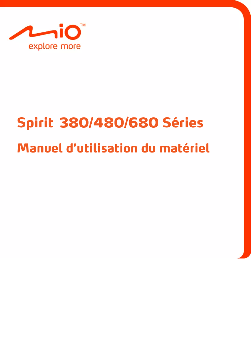 Page 1 of the manual User Manual Mio Spirit 480 series