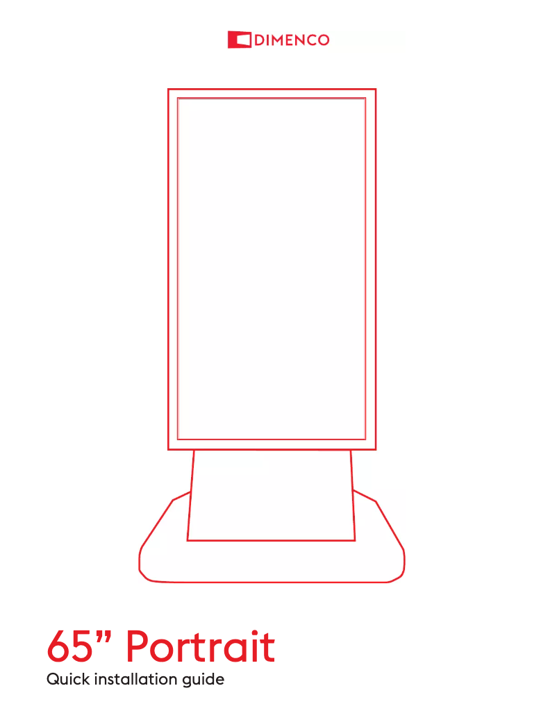 Page 1 of the manual User Manual Dimenco DM654MAP