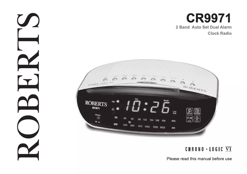 First page image of the manual for Chronologic VI CR9971