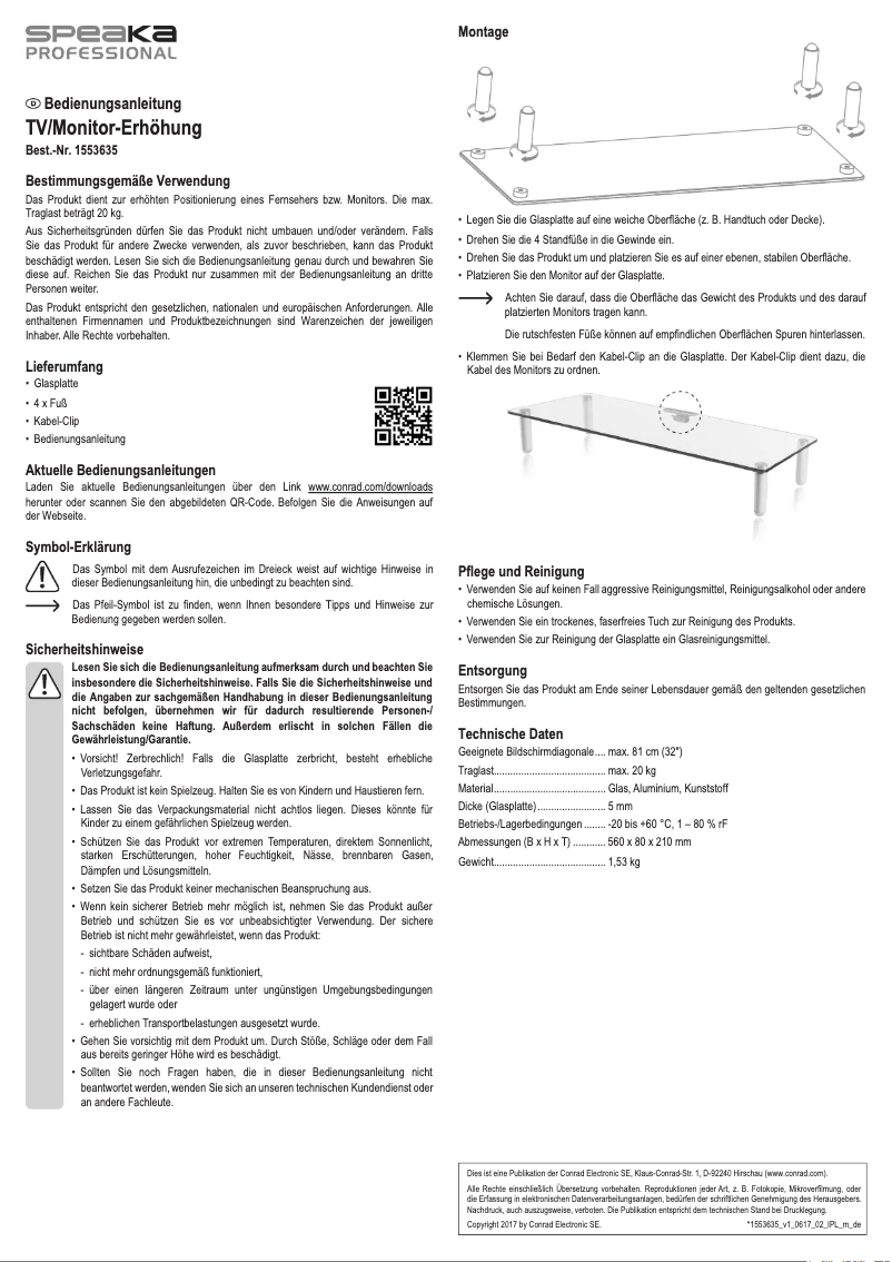 Page 1 of the manual User Manual Speaka SP-MO-02