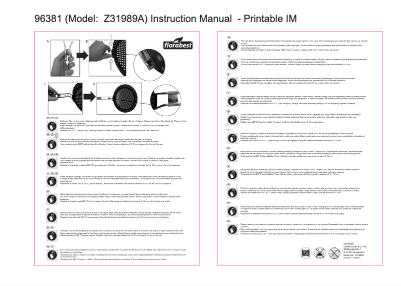 Page 1 of the manual User Manual Florabest Z31989B