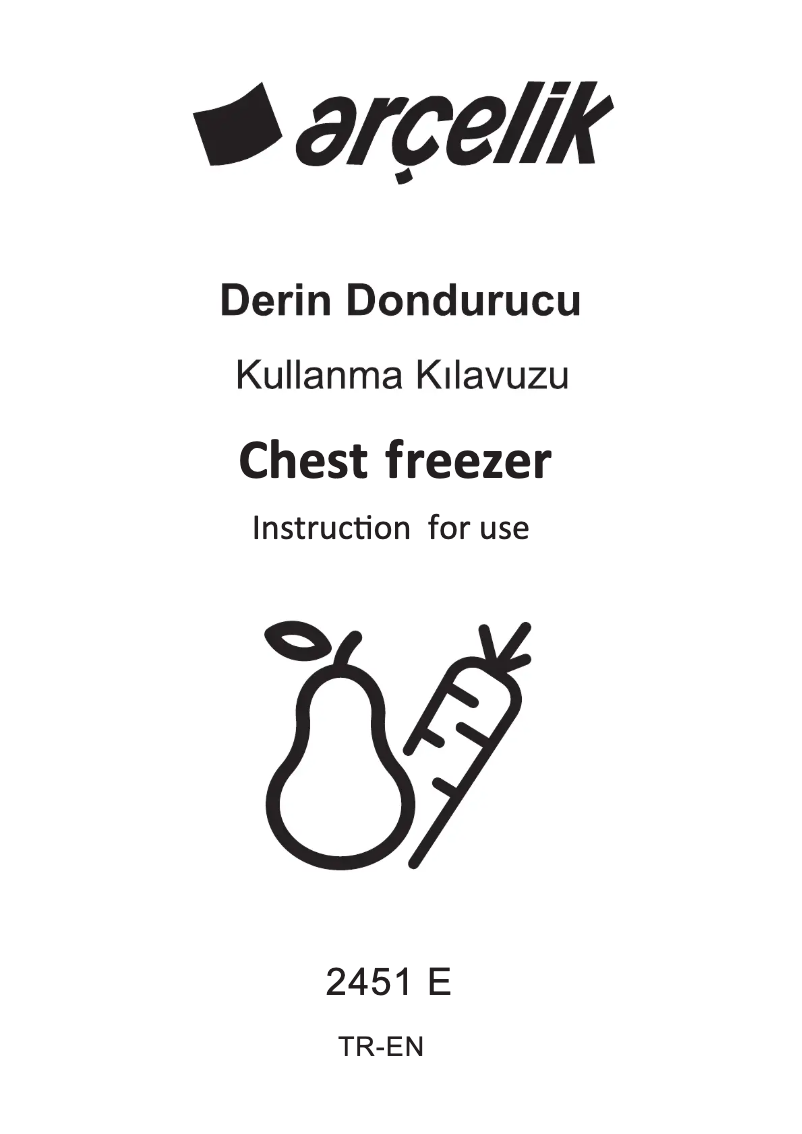 Page 1 of the manual User Manual Arçelik 2451 E