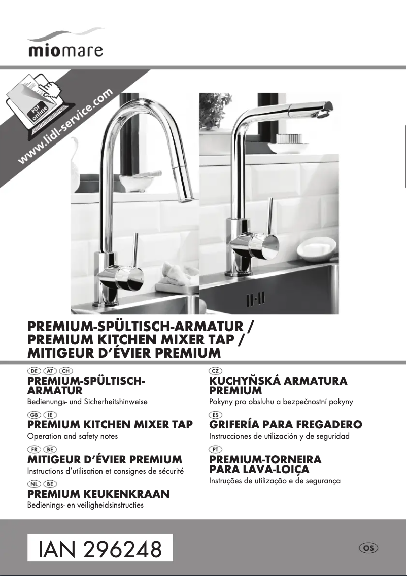 Page 1 of the manual User Manual Miomare IAN 296248