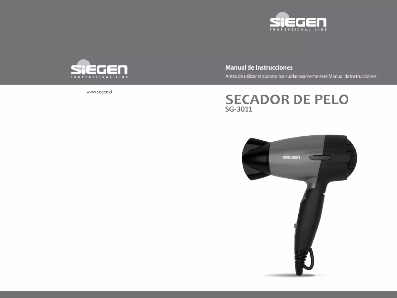 Page 1 of the manual User Manual Siegen SG-3011