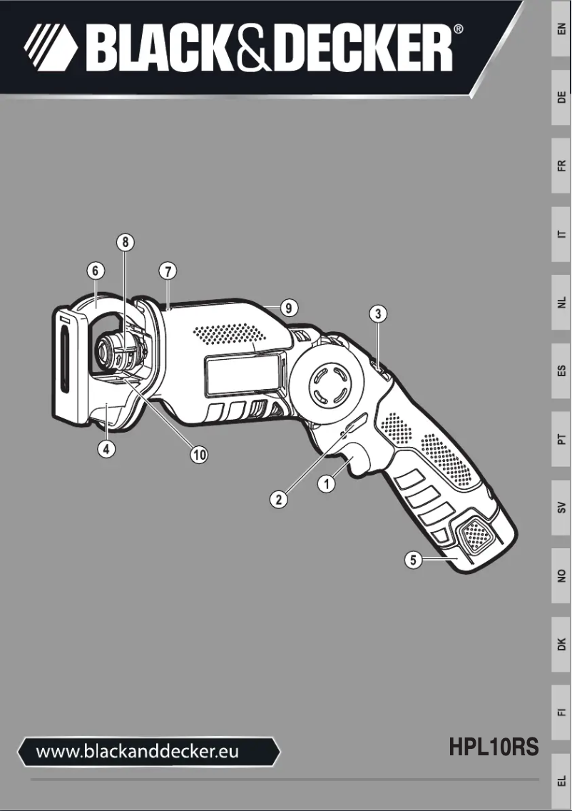 Page 1 of the manual User Manual Black & Decker HPL10RS