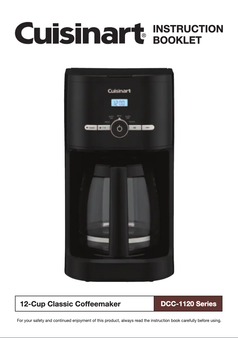 Page 1 of the manual User Manual Cuisinart DCC-1120