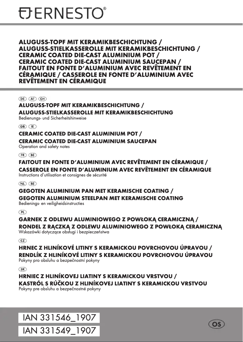 First page image of the manual for IAN 353019